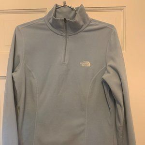North Fleece 1/4 Zip Womens Size Medium Light Blue